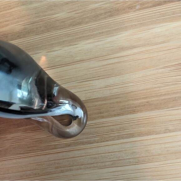 Artisan Glass Teardrop Pendant Black White - Picture 3 of 3